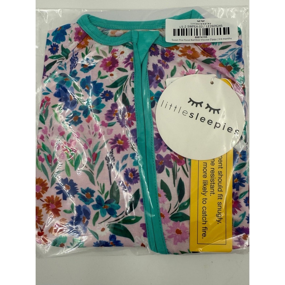 Little Sleepies Sweet Pea Floral Zippy 3-6